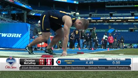 Christian McCaffrey's combine workout | Christian McCaffrey, physical ...