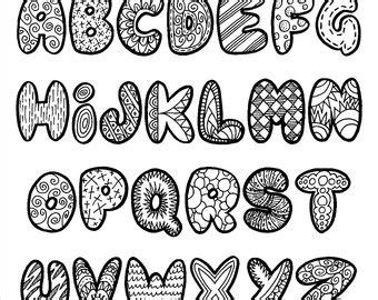 Doodle alphabet | Etsy