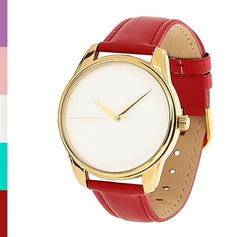 Minimalist Women's Watch Stainless Steel Golden Watch Modern Eco Leather Minimal - Wristwatches ...