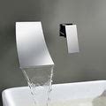 Waterfall Wall Mount Bathroom Faucet Single Handle Basin Mixer Tap Chr ...