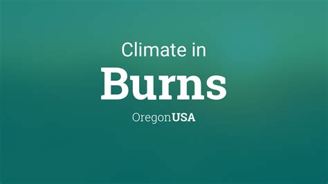 Climate & Weather Averages in Burns, Oregon, USA