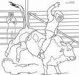 Rodeo Coloring Pages Drawing Kids Clipart Printable Rider Bronc Popular  sketch template