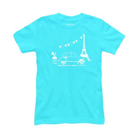 Neon blue 2CV T-shirt - Ma Locomotion