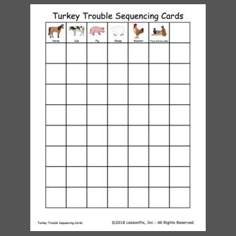 Turkey Trouble Sequencing Cards