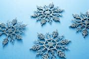 Photo of Tasteful ornamental glitter snowflake decorations | Free christmas images