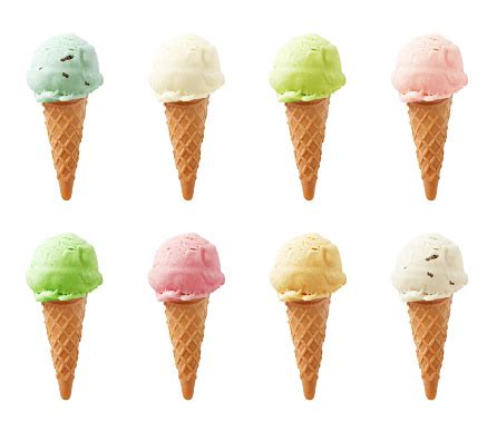 Ice Cream Eight Flavors Stock Photo - Download Image Now - iStock