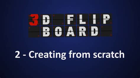 3D Flip Board Tutorial: Creating from scratch - YouTube