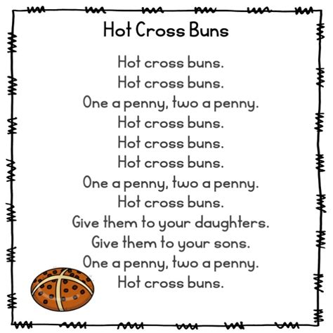 Pocket Chart Poem Hot Cross Buns Nursery Rhyme | Made By Teachers