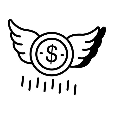 A premium download icon of flying money 23647639 Vector Art at Vecteezy