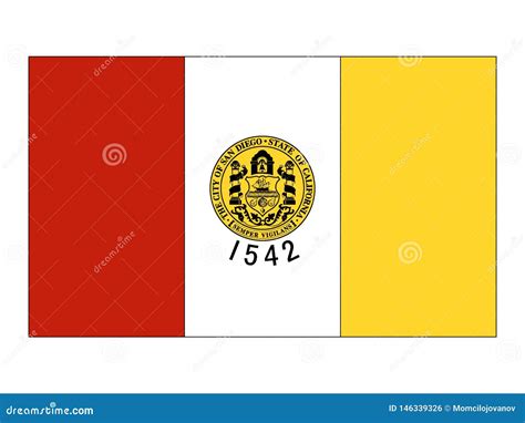 Flag of USA City of San Diego, California Stock Vector - Illustration ...