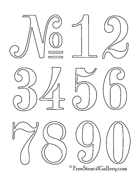 Numbers Stencil | Moldes de letras abecedario, Moldes letras para imprimir, Tipos de letras ...