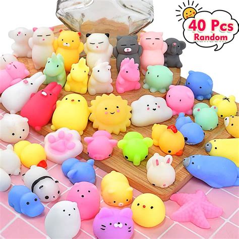 OCATO Squishies Mochi Squishy Toys 40pcs Party Favors for Kids Mini ...