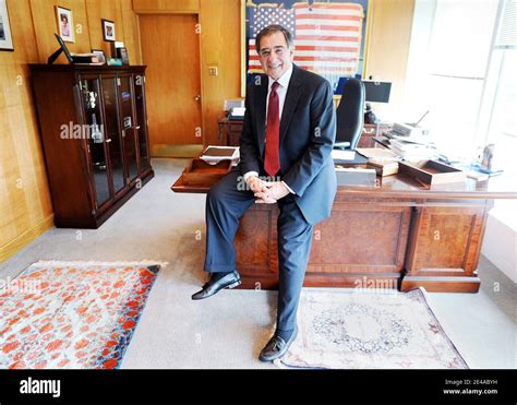 CIA Director Leon Panetta poses in his office at the CIA headquarters in Langley, Virginia, USA ...