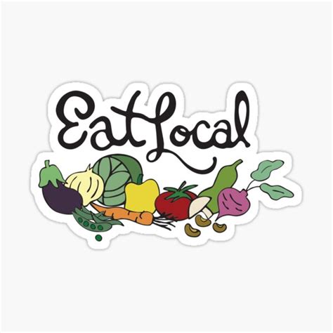 Eat Local Stickers | Redbubble