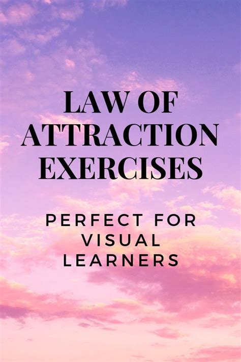 Law of Attraction Exercises for Visual learners and communicators | Law ...