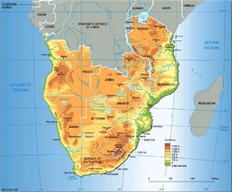 Mapa para imprimir de África del Sur Mapa político de África del Sur. GRID-Arendal - Mapas ...