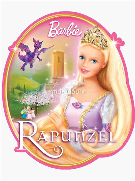 "Barbie Rapunzel Movie Poster" Sticker for Sale by morayburn | Redbubble