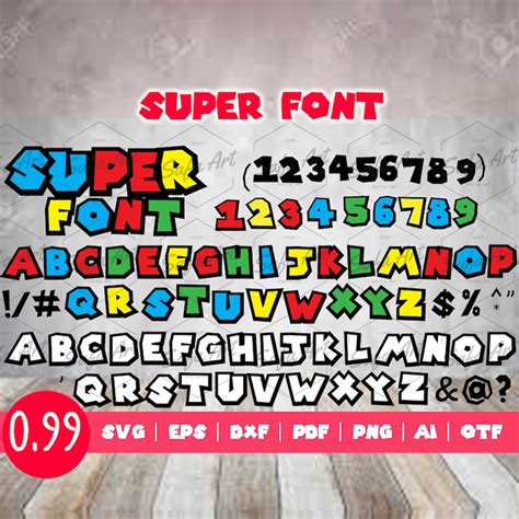 Super Font Super Font Letters SVG DXF PNG Eps for Cricut - Etsy