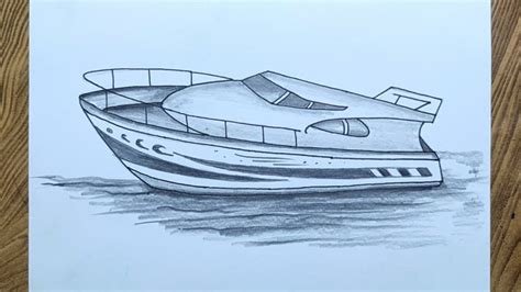 Speed boat drawing easily/ How to draw speed boat step by step easy ...