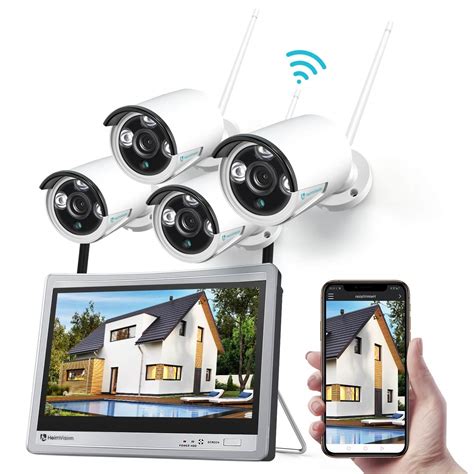 HeimVision HM243 1080P Wireless Security Camera System with LCD Monitor ...