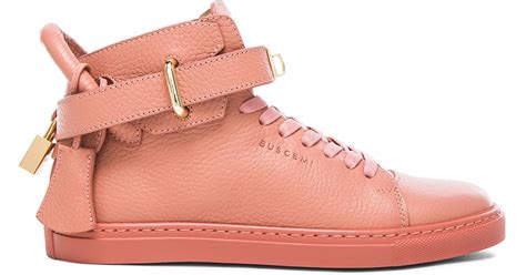 Buscemi 100mm Leather Sneakers in Pink | Lyst