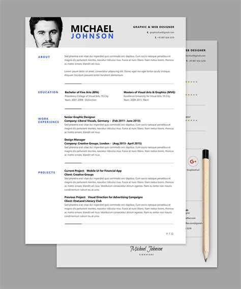 Cv Template With Photo