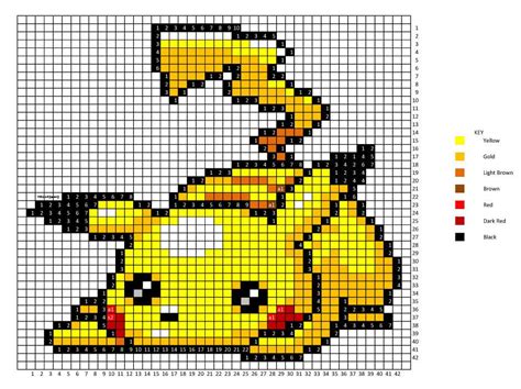 Laying Pikachu Pattern by H3LLoK66aren99 in 2020 | Pokemon cross stitch ...