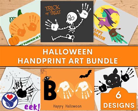 Halloween Handprint Art Bundle Handprint DIY Craft Crafts | Etsy