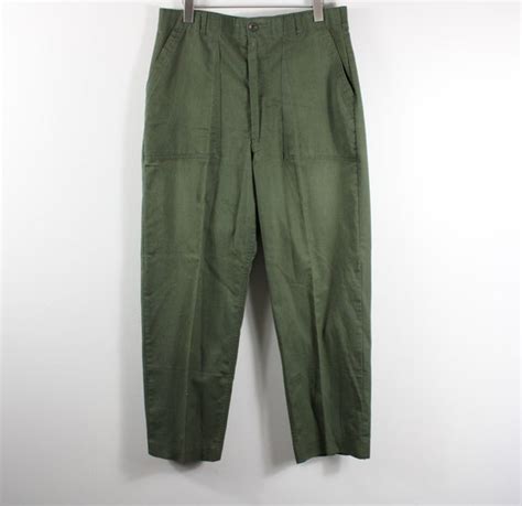 Army-Green Pants / Vintage Military Camouflage Combat… - Gem