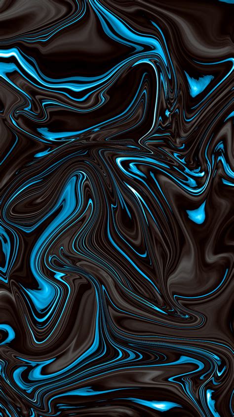 Blue liquid design, abstract, black, colors, cream, flow, lava, magma, mix, HD phone wallpaper ...