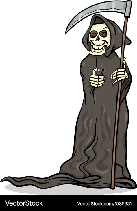 Death skeleton cartoon Royalty Free Vector Image