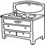 Dresser Coloring Page sketch template