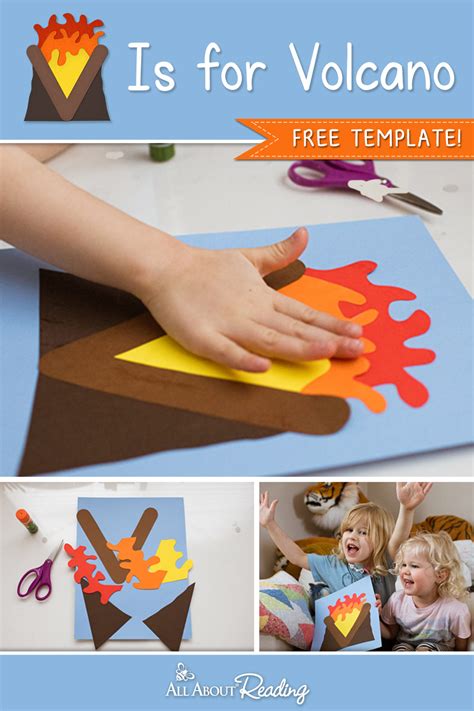 Printable Letter V Craft - V Is for Volcano