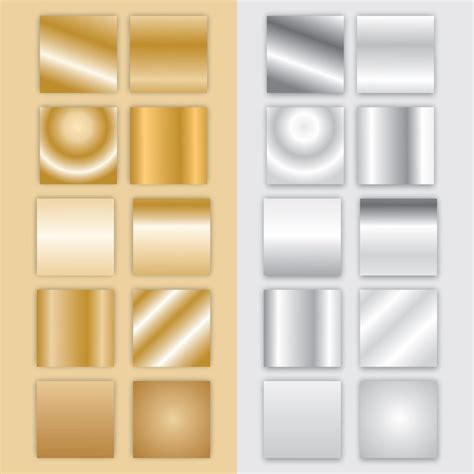 Premium Vector | Gold & silver color shades