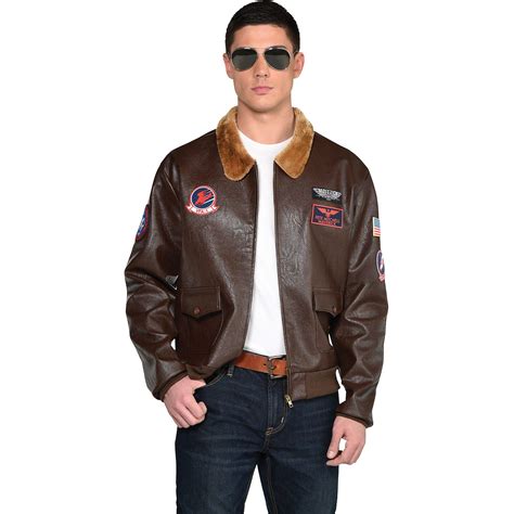 Party City Top Gun: Maverick Bomber Jacket for Men, Halloween Costume Accessory, Standard Size ...