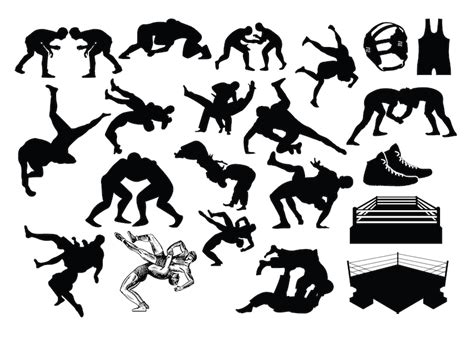 Wrestling Silhouette Svg - 1003+ SVG PNG EPS DXF in Zip File - Free SVG ...