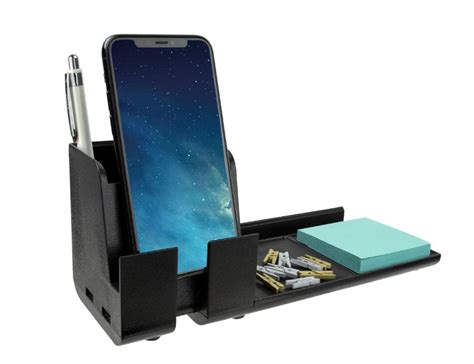 Konnect™ Desk Organizer Power Base with Phone Stand, Black | Bostitch ...