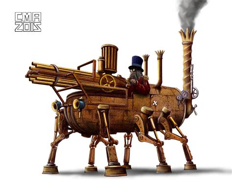 Steampunk tank - Ilustración de Carlos Molina | DAFY.Magazine