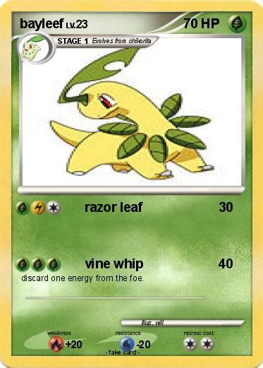 Pokémon bayleef 42 42 - razor leaf - My Pokemon Card