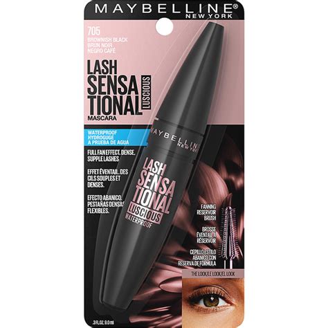 Maybelline Lash Sensational Luscious Waterproof Mascara, Brownish Black ...