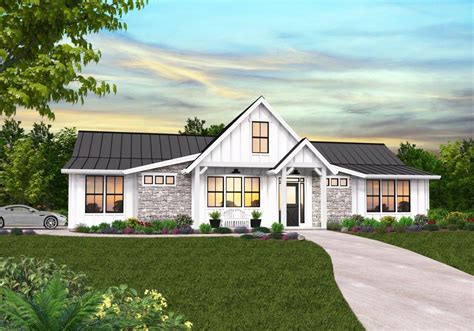 Farmhouse House Plans One Story