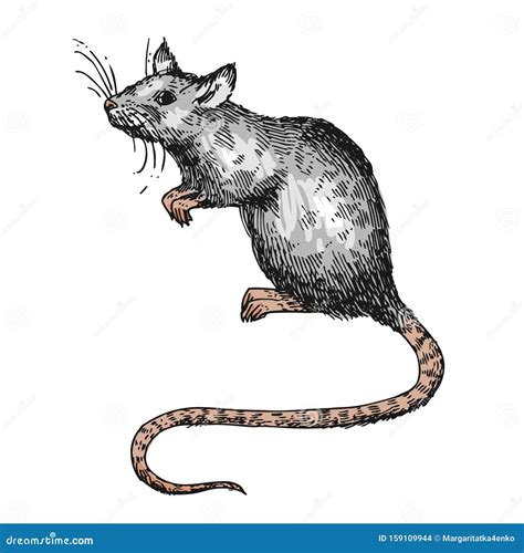 Rat Sketch Vector Illustrations. Hand Drawn Picture With Mouse ...