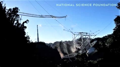 The Dramatic moment of Arecibo Observatory Collapse - video | WordlessTech