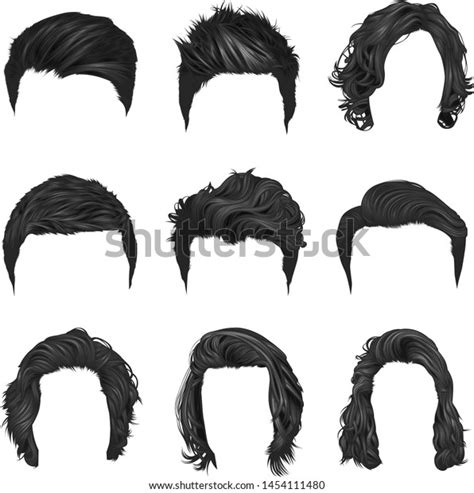 Vector Set Popular Mens Hairstyles Both Stock Vector (Royalty Free) 1454111480 | Shutterstock