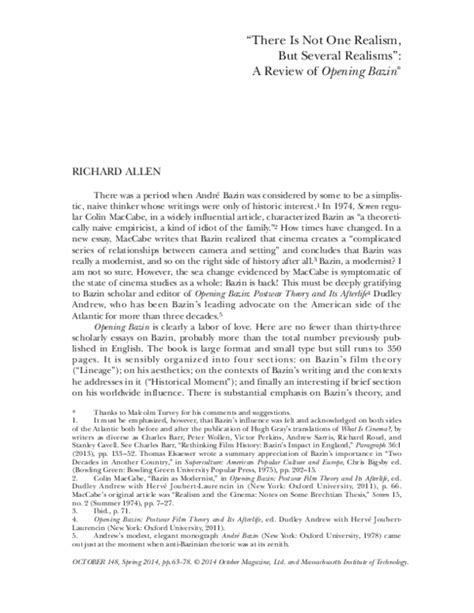 (PDF) There is not one Realism but Several Realisms A Review of Opening ...