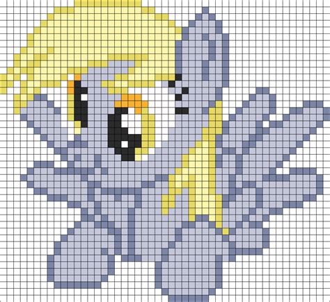 pixel art grid my little pony Applejack my little pony perler bead pattern - Pixel Art Grid