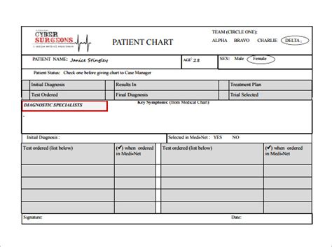 Downloadable Printable Dental Charting Forms | TUTORE.ORG - Master of Documents