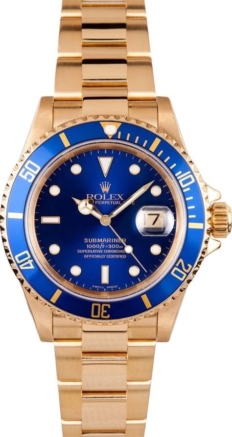 Rolex - Submariner Date Gold with Serti Dial | Bob's Watches