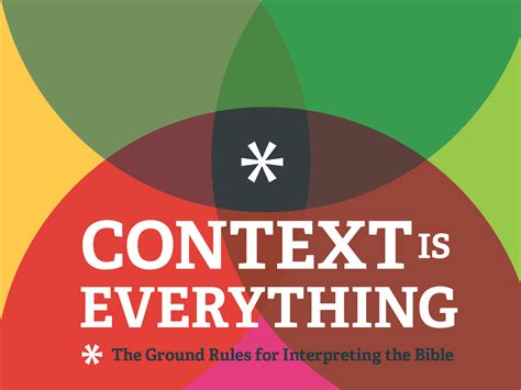 Context Is Everything: The Bible's Immediate Setting - Christ Community Church