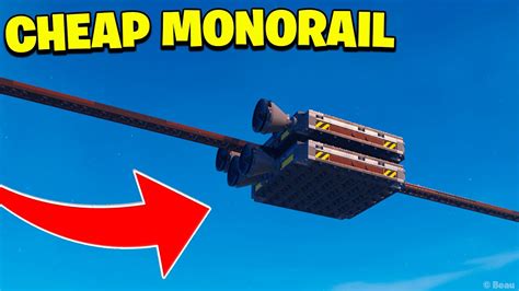 How to make a CHEAP MONORAIL in LEGO Fortnite with TURNING - YouTube